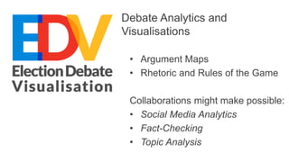Argument Mapping and 
Visualisation 
http://compendiuminstitute.net 
 