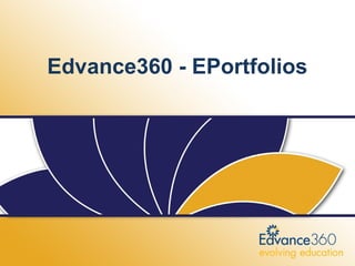 Edvance360 - EPortfolios

      EDVANCE360

 Three Step Process
 