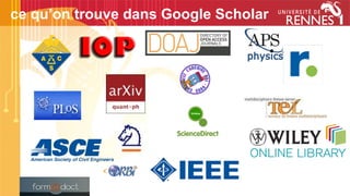 ce qu’on trouve dans Google Scholar
 