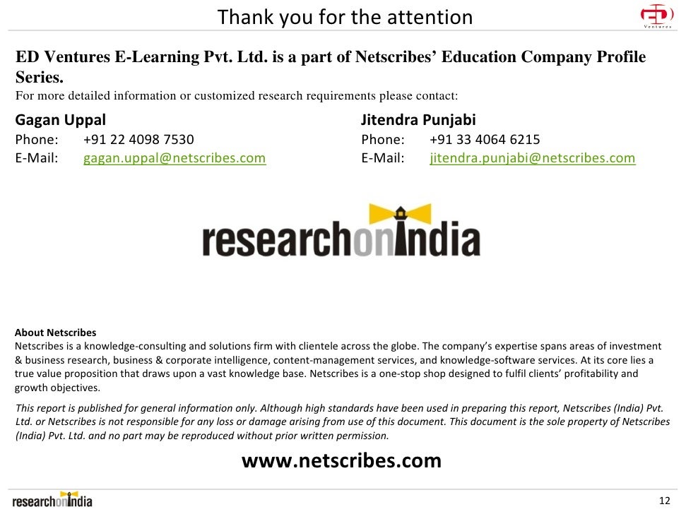 ed ventures e learning pvt ltd company profile 12 728