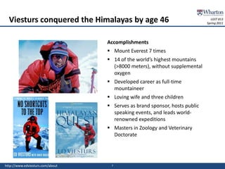 Viesturs conquered the Himalayas by age 46AccomplishmentsMount Everest 7 times