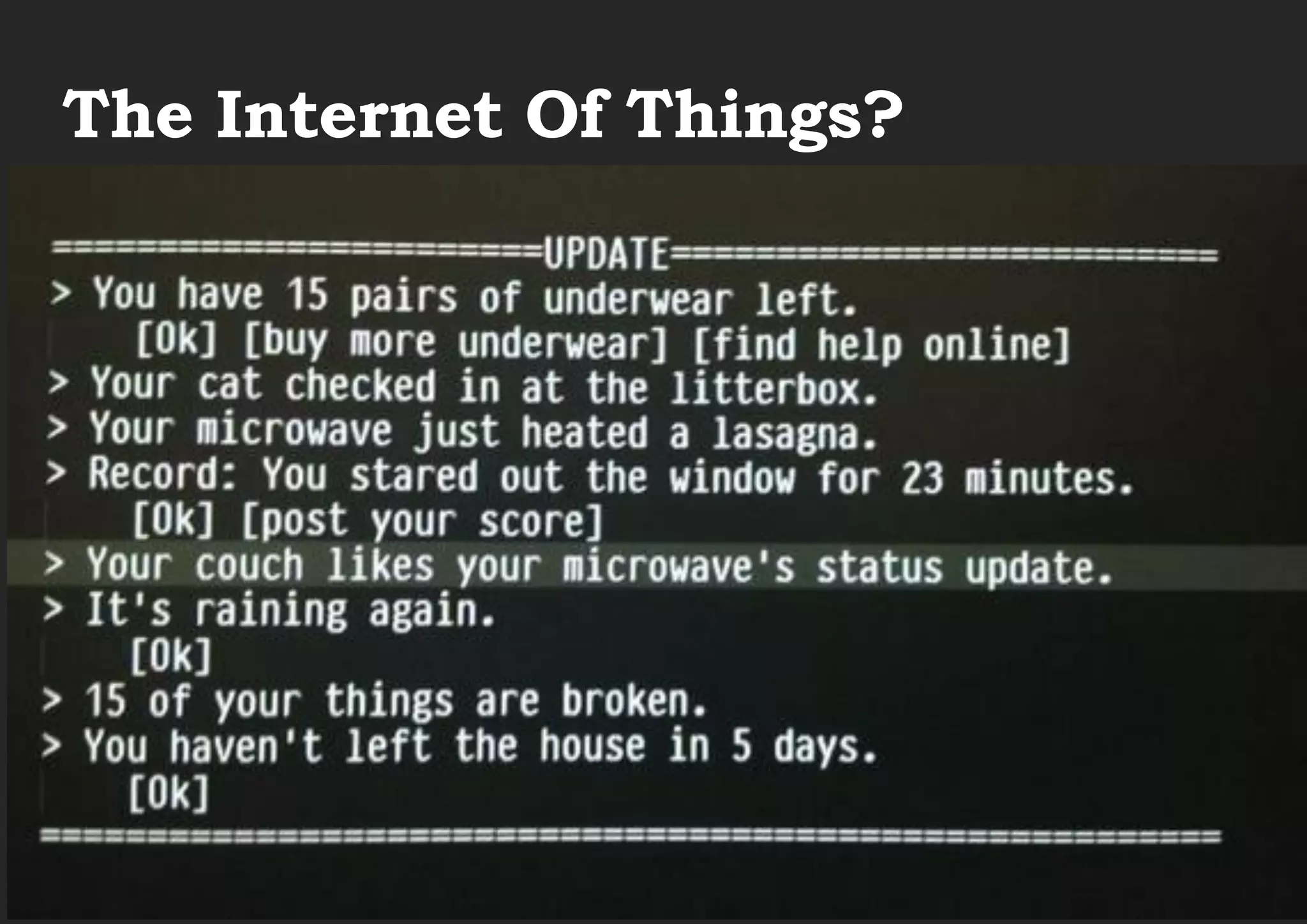 P / 34
The Internet Of Things?
 