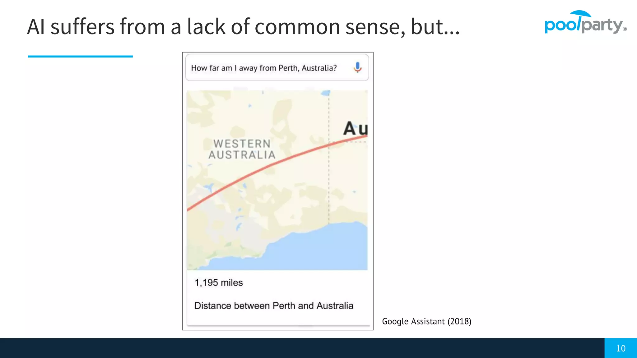 AI suffers from a lack of common sense, but...
10
Google Assistant (2018)
 