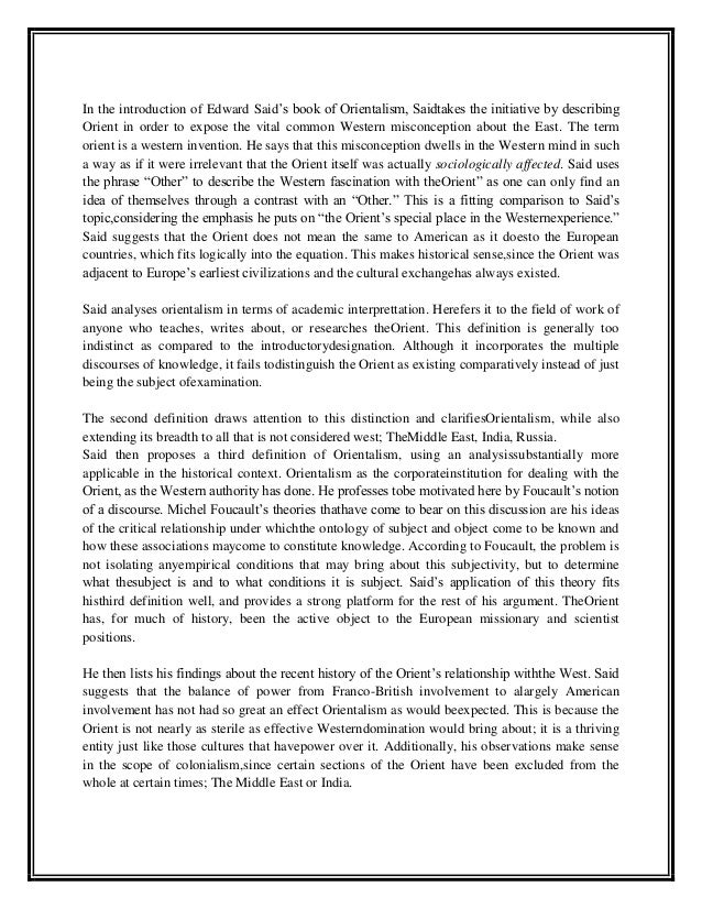 Edwad said orientalism