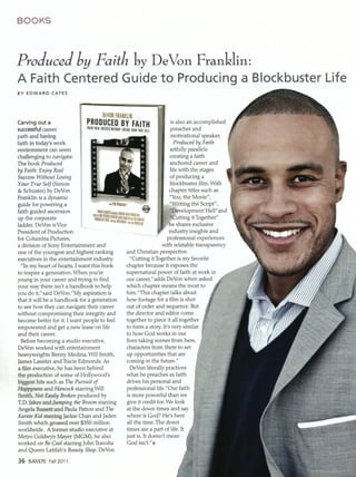 DeVon Franklin, Author and Columbia VP of Production Interview - Savoy 2011