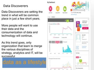 Data Discoverers
Data Discoverers are setting the
trend in what will be common
place in just a few short years.
More peopl...
