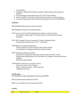 Edward Draiss Resume 052611