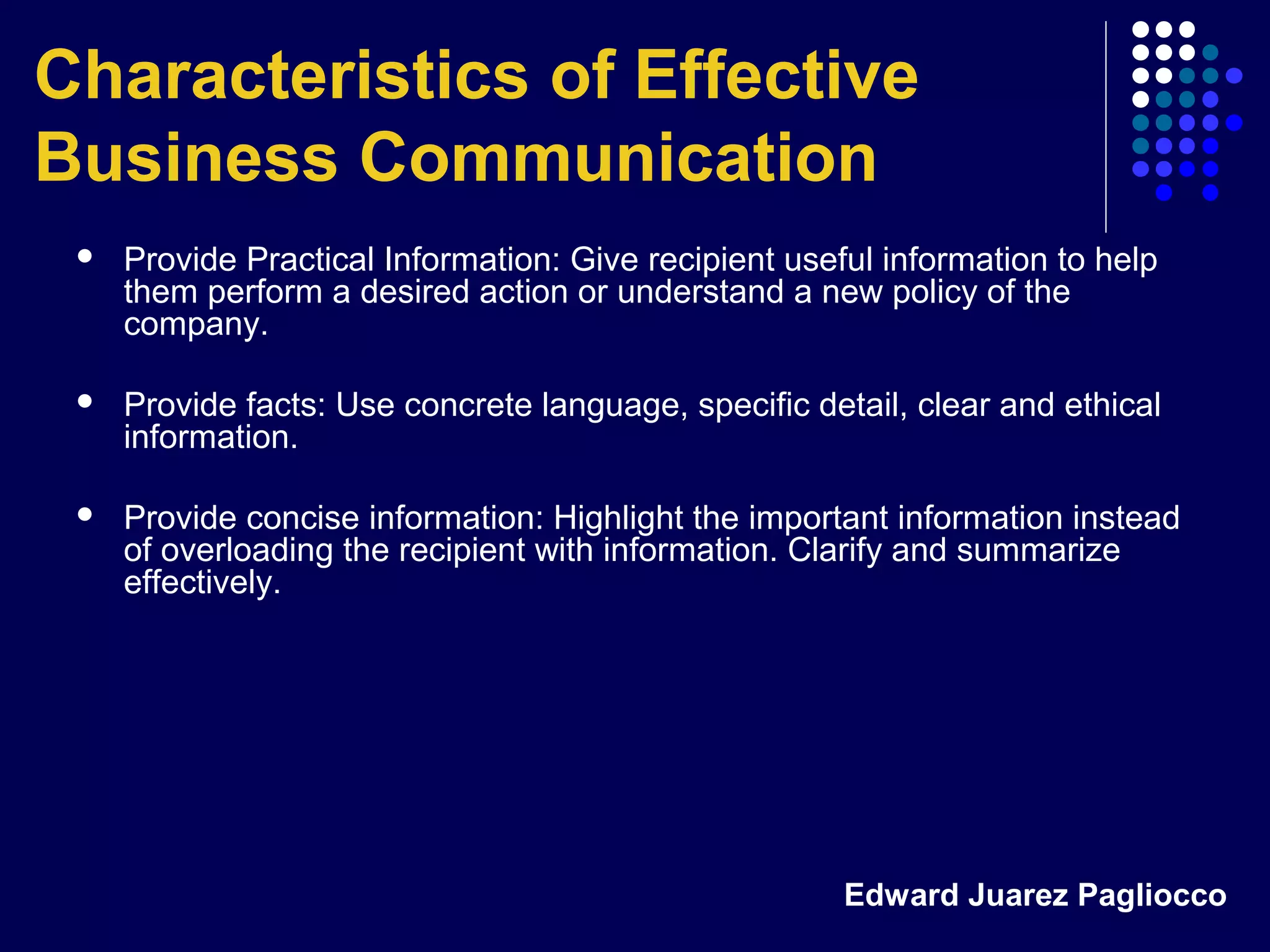 Edward juarez pagliocco - Effective Business Communication | PPT