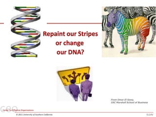 From Omar El Sawy,
                                           USC Marshall School of Business



© 2011 University of Southern California                                 EL14V
 