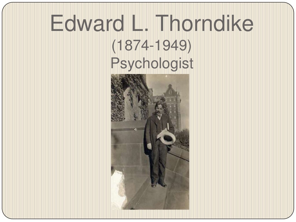 Edward l thorndike
