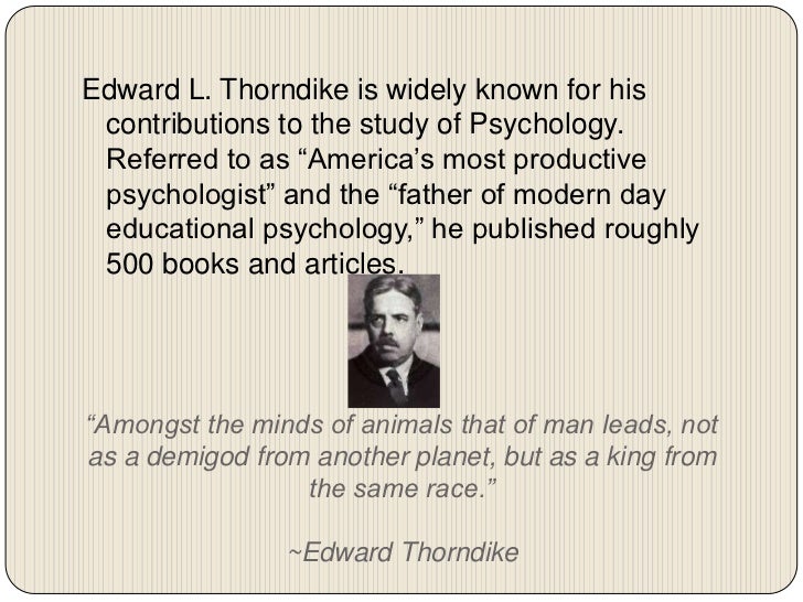Edward l thorndike