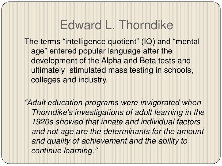 Edward l thorndike
