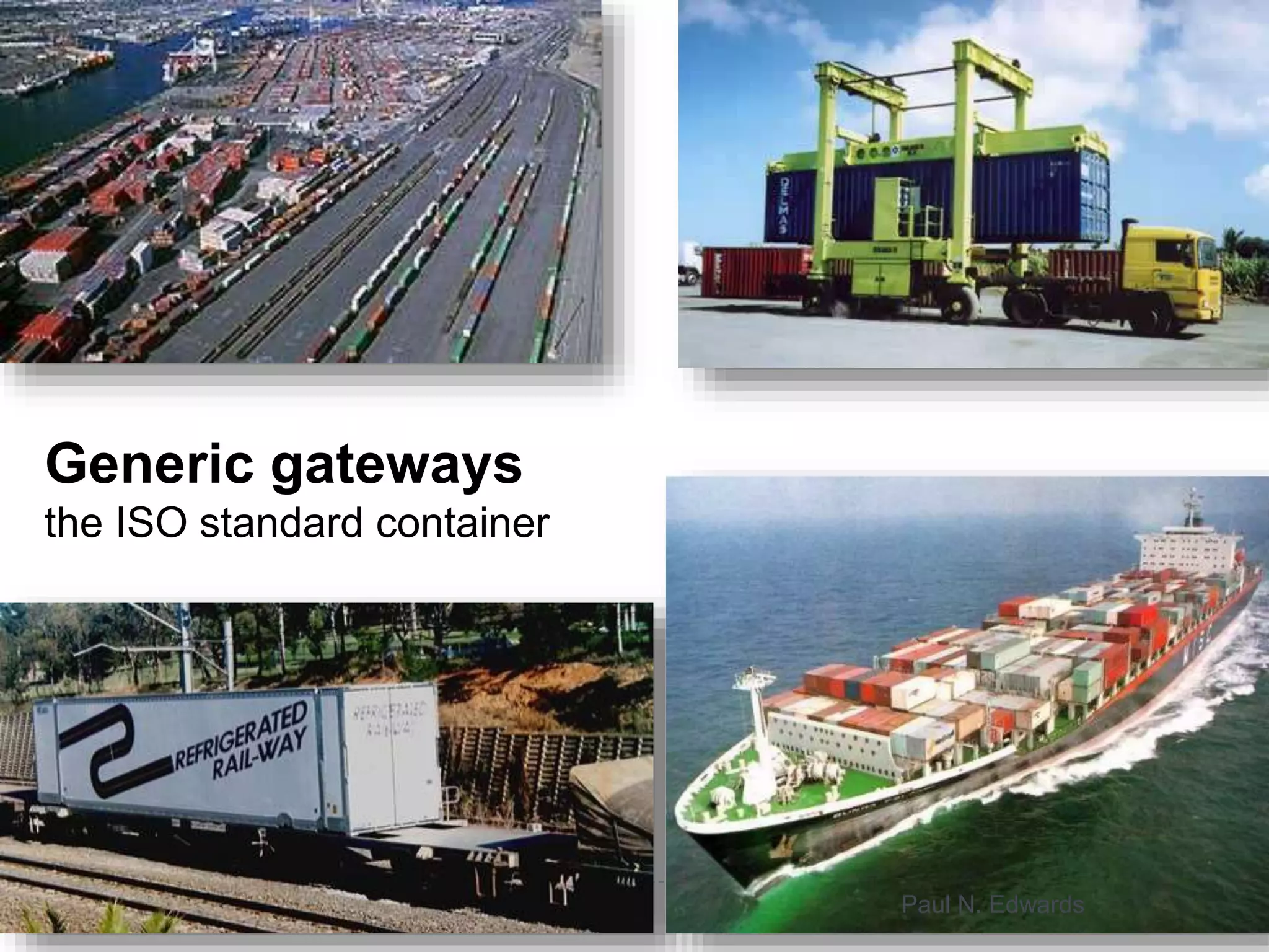 Generic gateways
the ISO standard container
Paul N. Edwards
 