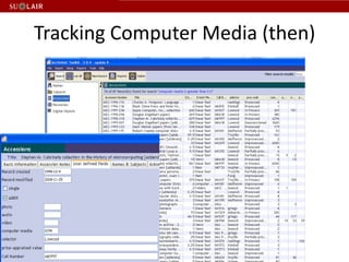 Tracking Computer Media (then)
