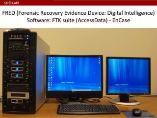 FRED (Forensic Recovery Evidence Device: Digital Intelligence) Software: FTK suite (AccessData) - EnCase