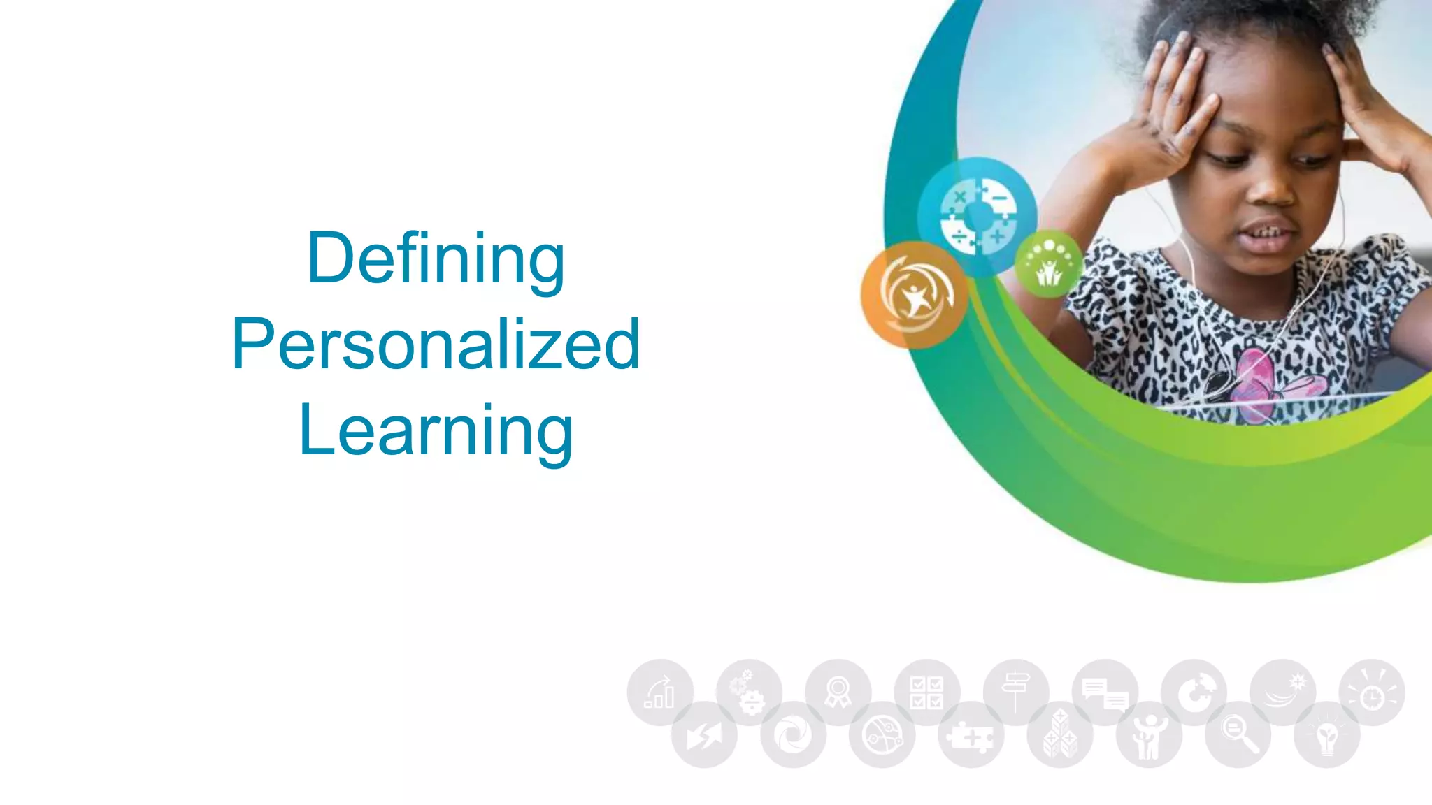Defining
Personalized
Learning
 