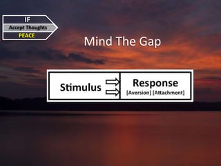 IF
Accept Thoughts
PEACE
Mind The Gap
 