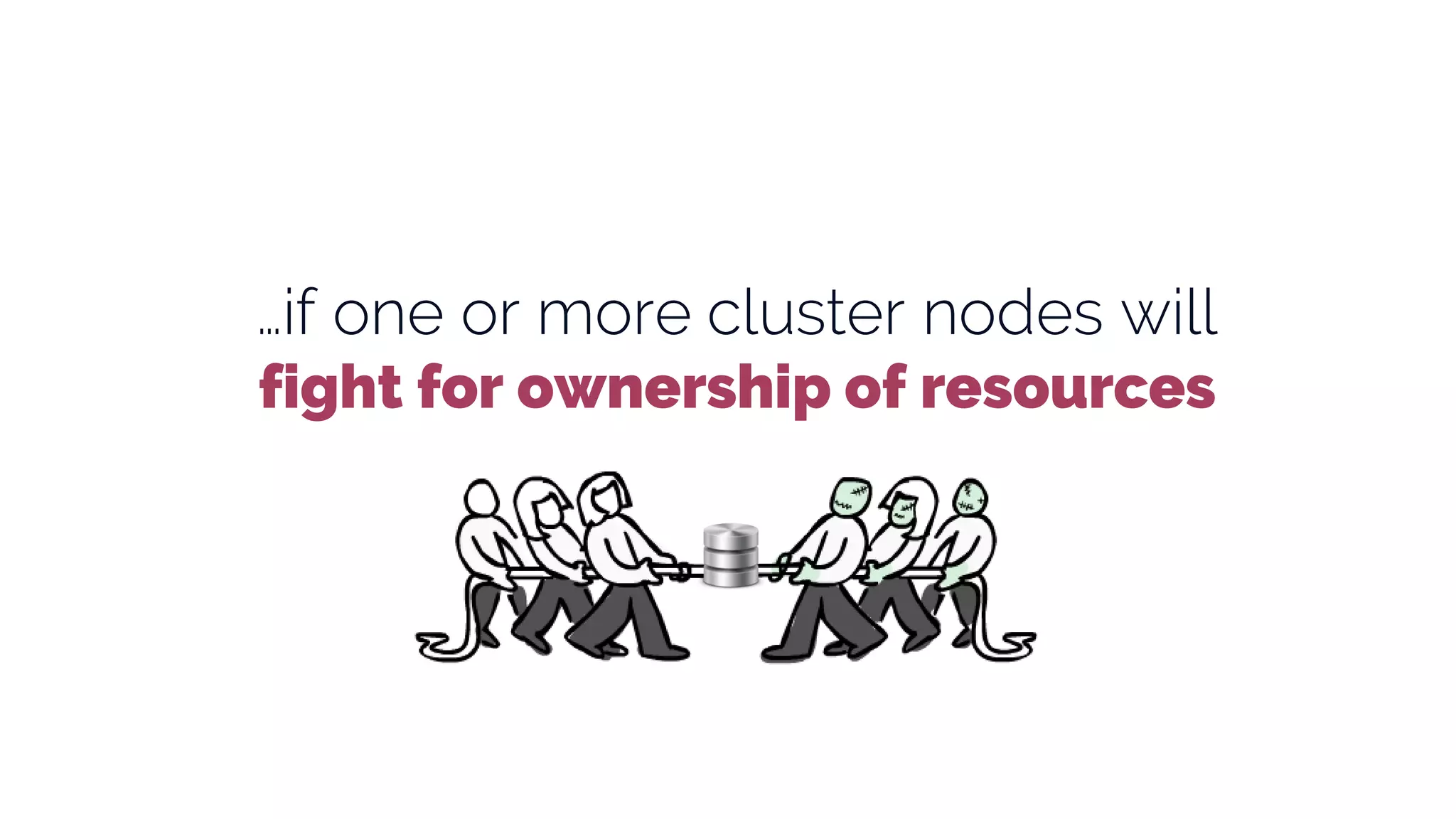 …if one or more cluster nodes will
fight for ownership of resources