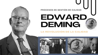 EDWARD
DEMING
LA REVOLUCIÓN DE LA CALIDAD
PROCESOS DE GESTIÓN DE CALIDAD
 
