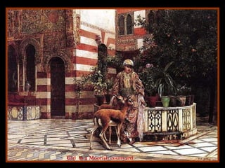 Girl  in a Moorish courtyard 