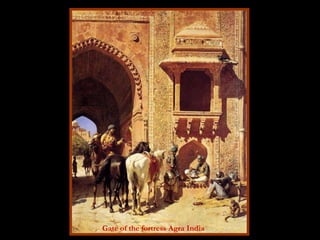 Gate of the fortress Agra India 