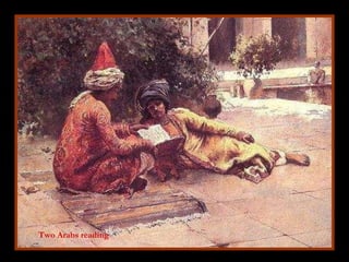 Two Arabs reading 