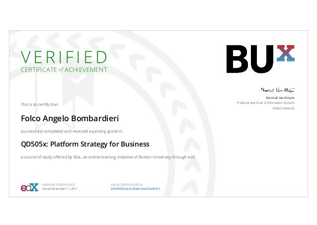 Verified Certificate Platform Strategy For Business