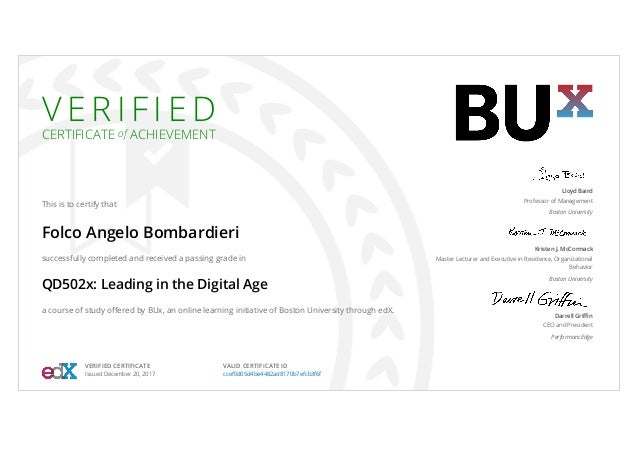 Verified Certificate Leading In The Digital Age