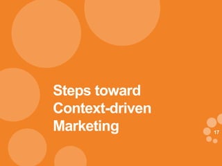 Steps toward
Context-driven
Marketing        17
 