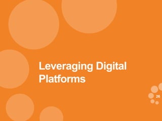 Leveraging Digital
Platforms
                     26
 