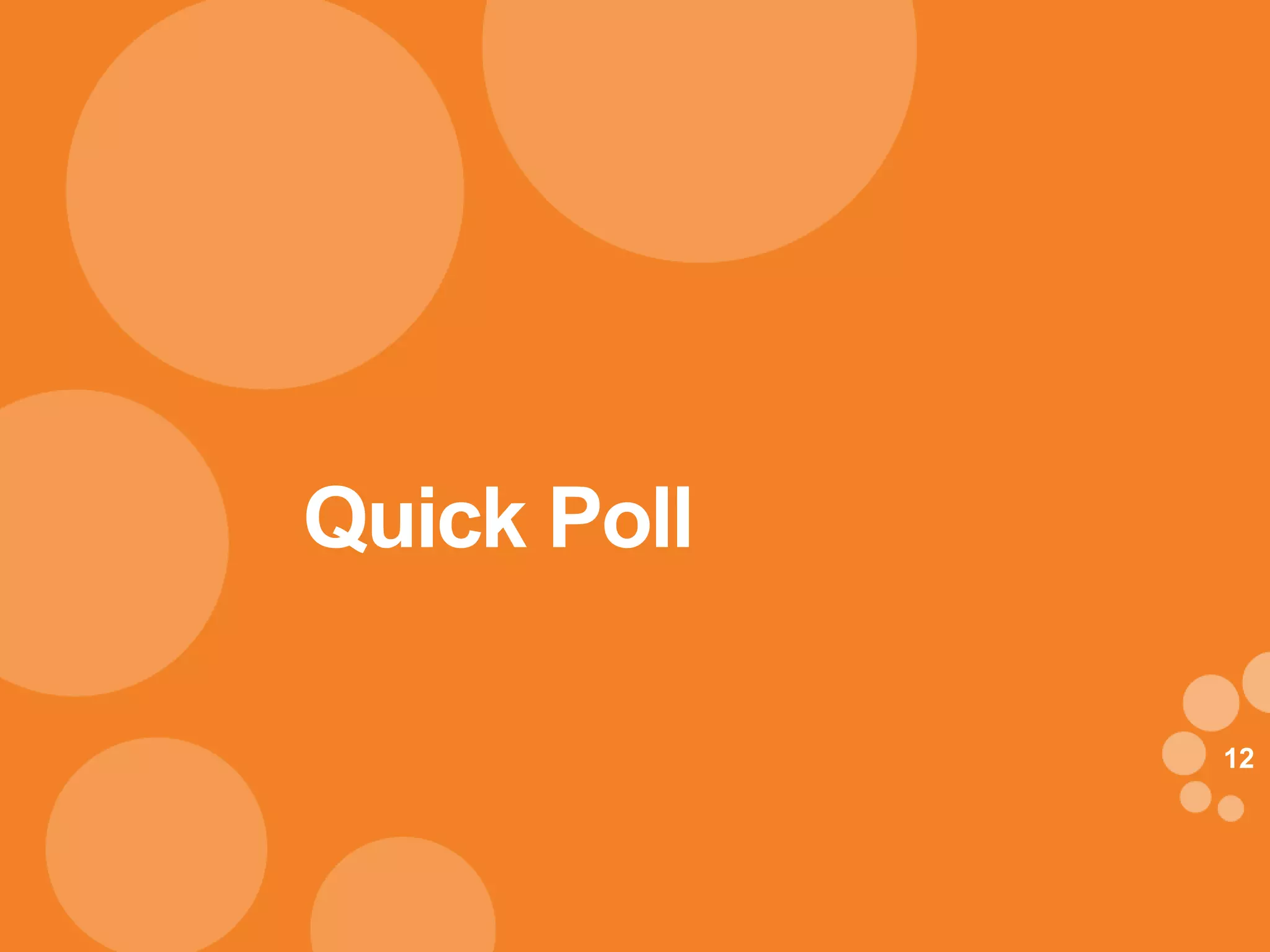 Quick Poll

             12
 