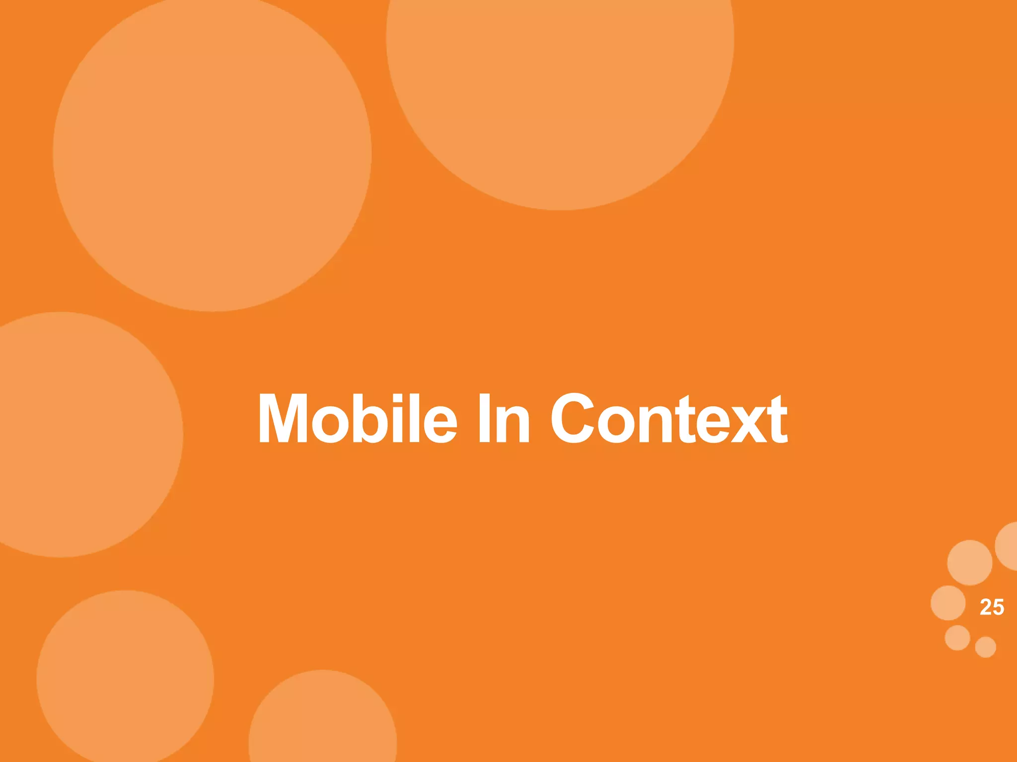 Mobile In Context

                    25
 