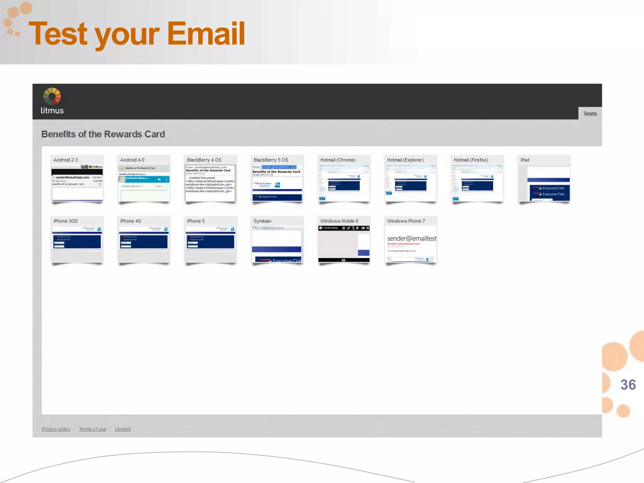 Test your Email




                  36
 