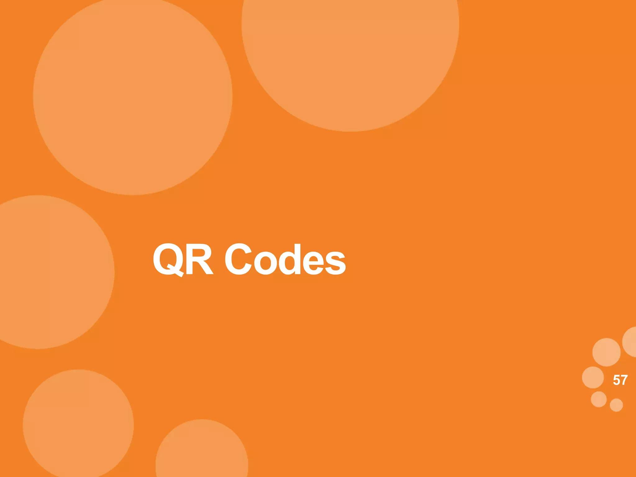 QR Codes

           57
 