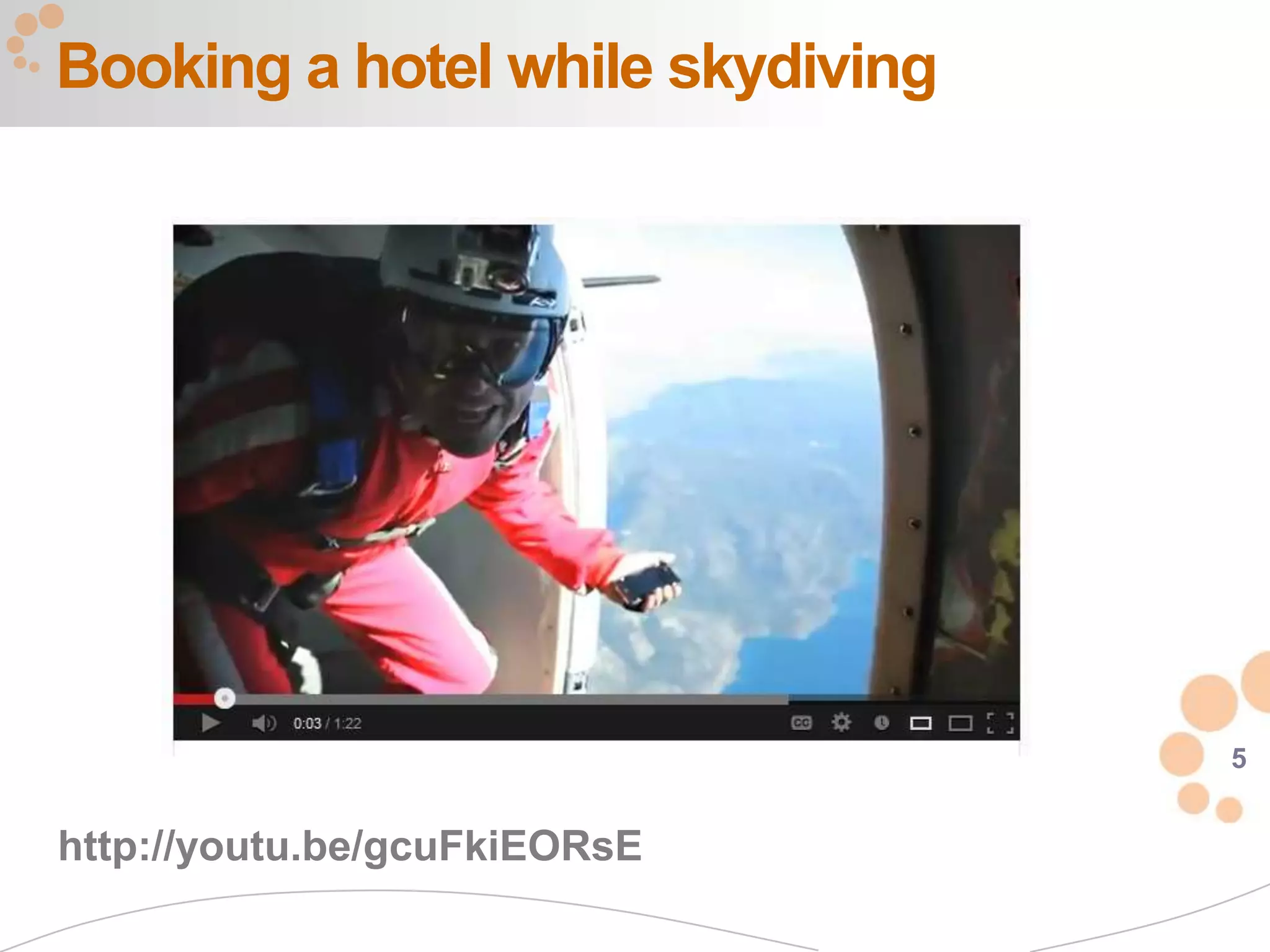 Booking a hotel while skydiving




                                  5


http://youtu.be/gcuFkiEORsE
 