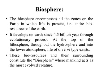 Diosphere Environment and its components, | PPTX