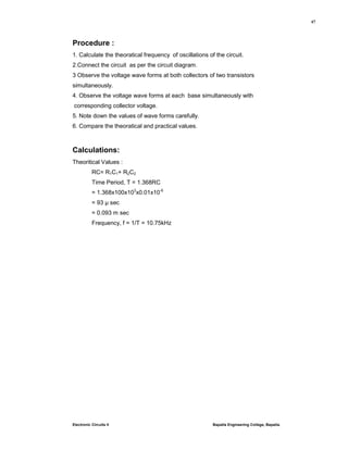 EC 2 lab manual with circulits | PDF