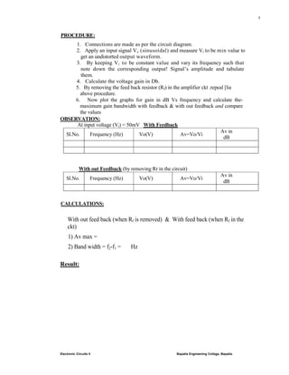 EC 2 lab manual with circulits | PDF