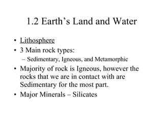 Lithosphere Types Rocks EE Chapter 1
