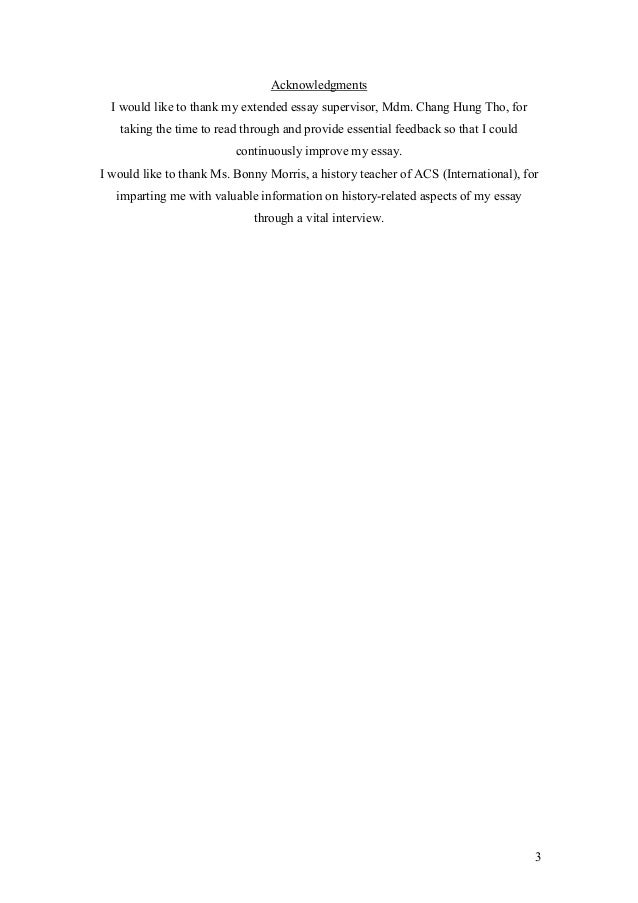 Extended essay examples