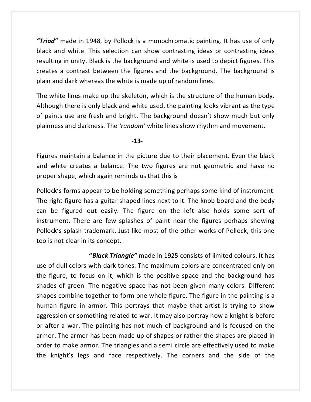 Visual arts extended essay examples image