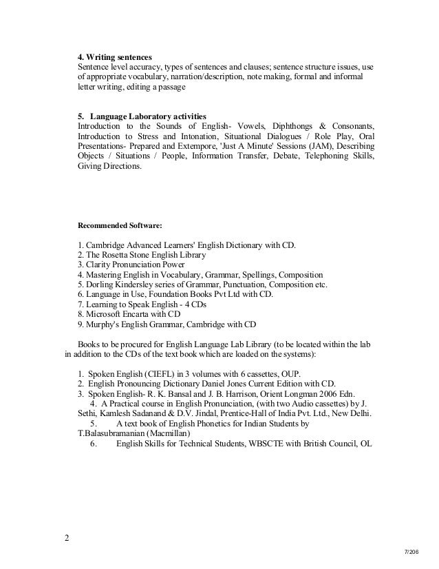 writing lab 7 8 syllabus