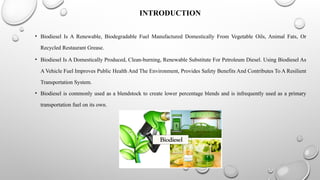 ee case study and evaluation of biodiesel | PPTX