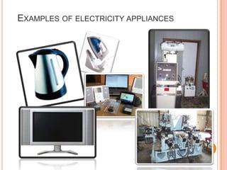 EXAMPLES OF ELECTRICITY APPLIANCES
 