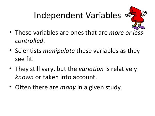 Independent and Dependent Variables