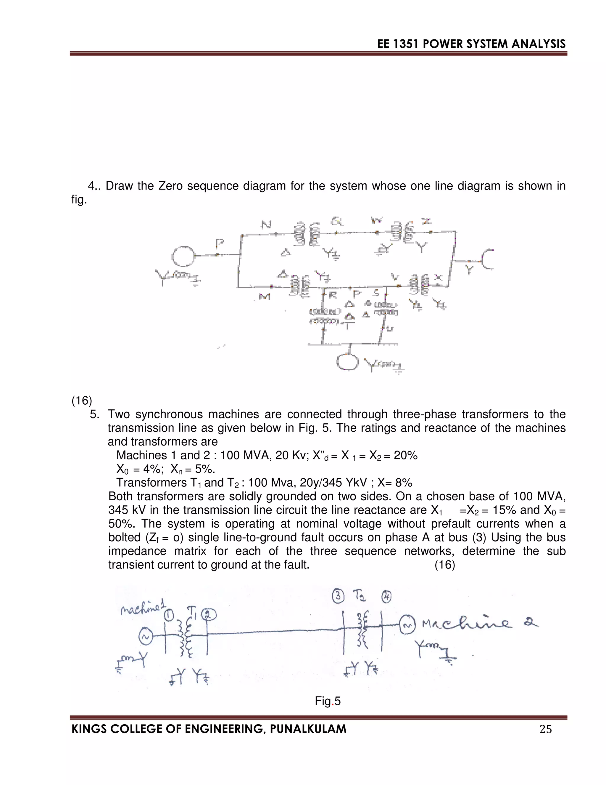 Ee 1351 power system analysis | PDF