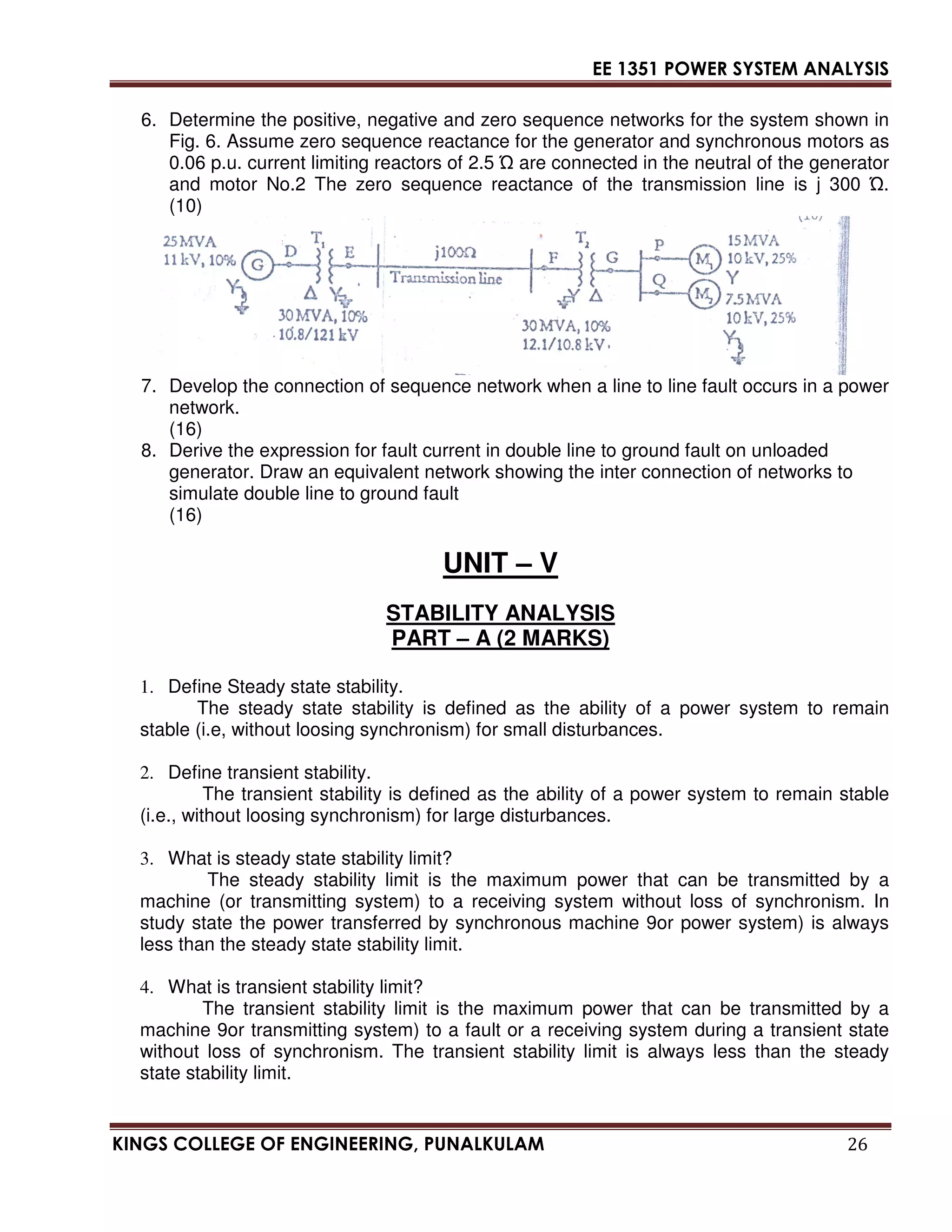 Ee 1351 power system analysis | PDF