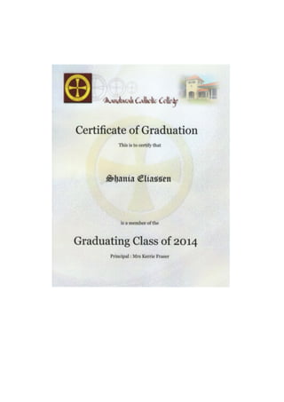 graduation cert. y12