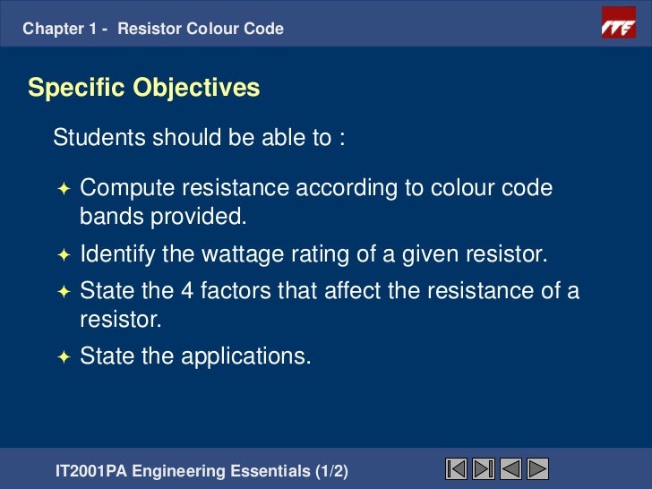Chapter1 - Resistors color coding