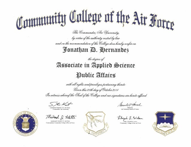 CCAF Degree CCAF Degree